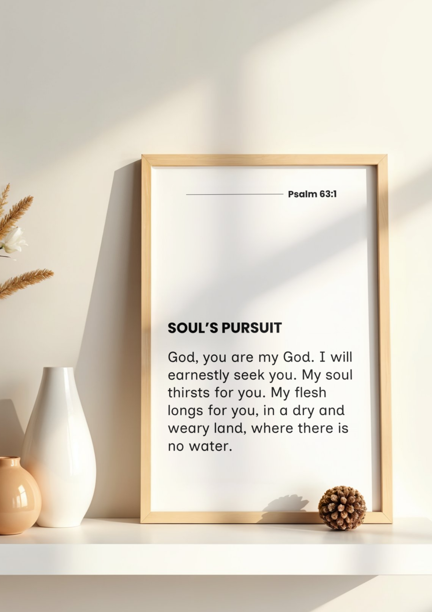 Soul's Pursuit – Christian Wall Art Print (Unframed)
