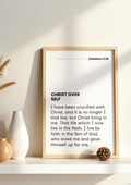 Christ Over Self- Cristian Wall Art (Unframed)