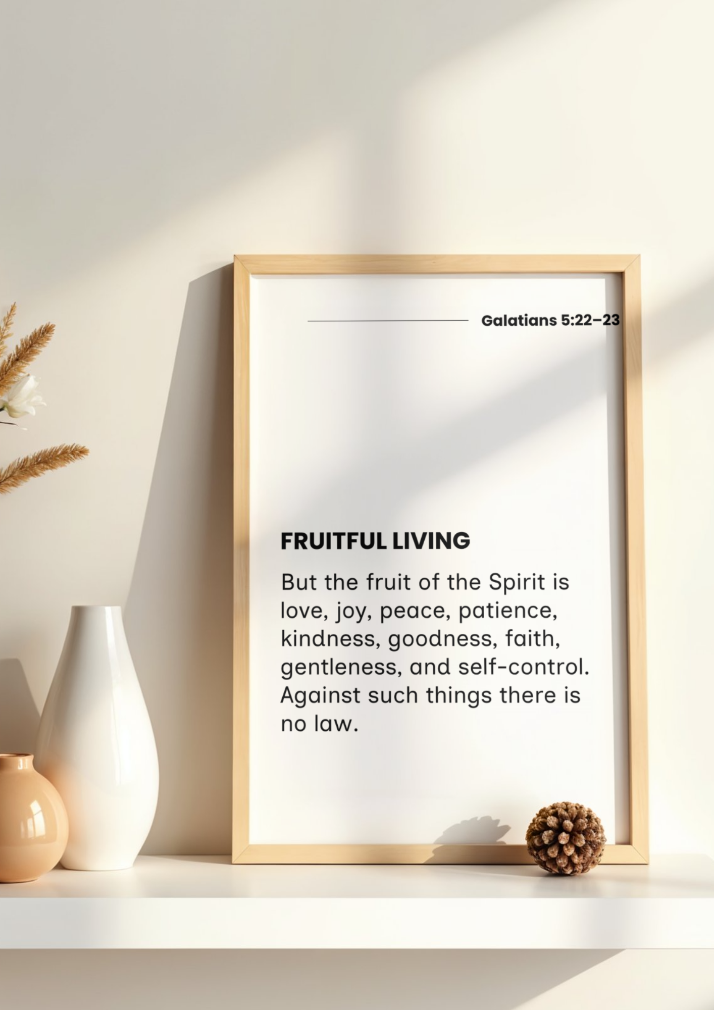 Fruitful Living- Christian Wall Art (Unframed)