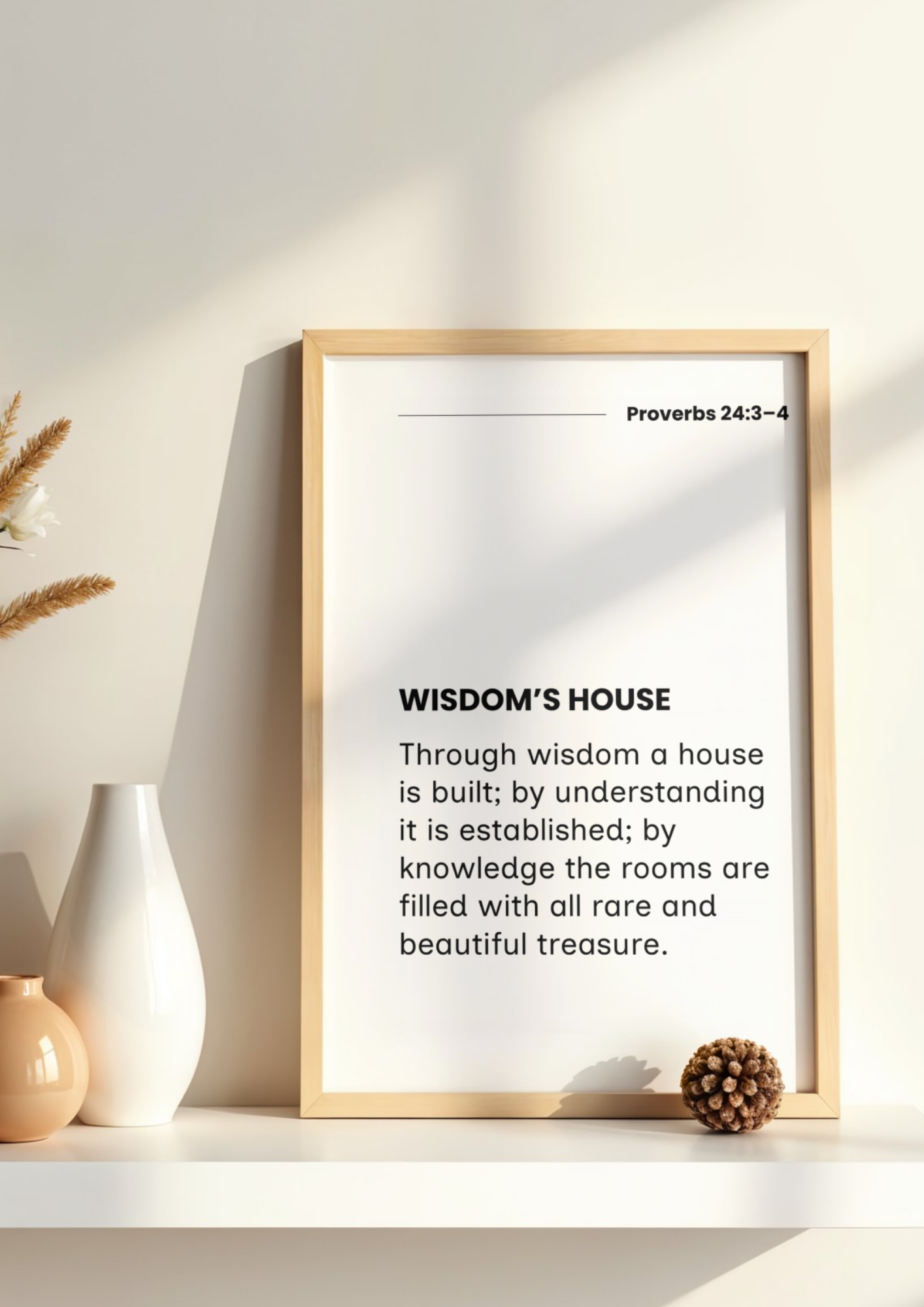 Wisdom's House- Christian Wall Art (Unframed)