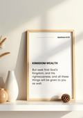 Kingdom Wealth- Christian Wall Art (Unframed)