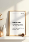 Manifold Grace- Christian Wall Art (Unframed)