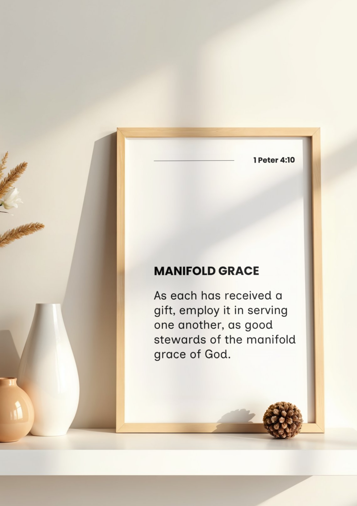 Manifold Grace- Christian Wall Art (Unframed)