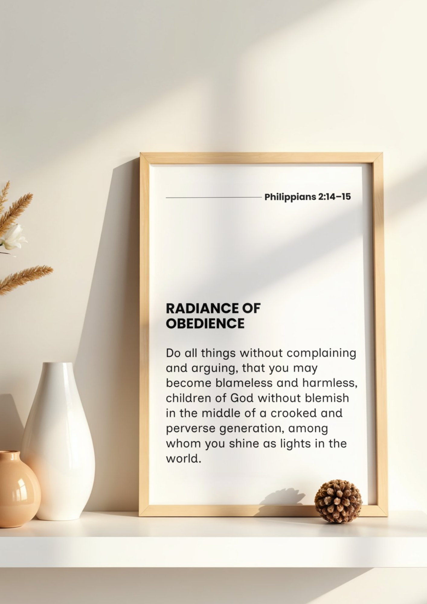 Radiance Of Obedience-Christian Wall Art (Unframed)