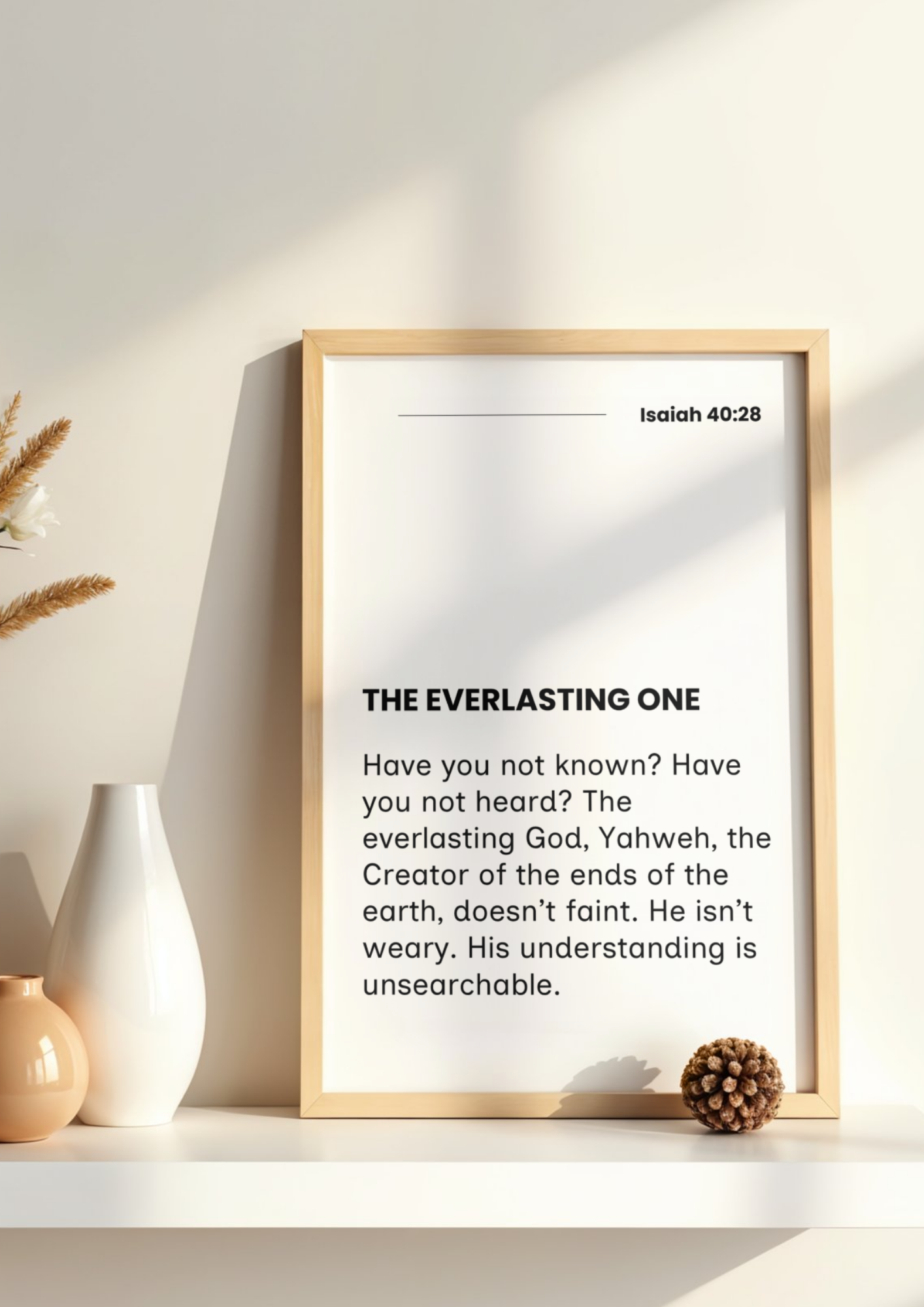 The Everlasting One- Christian Wall Art (Unframed)