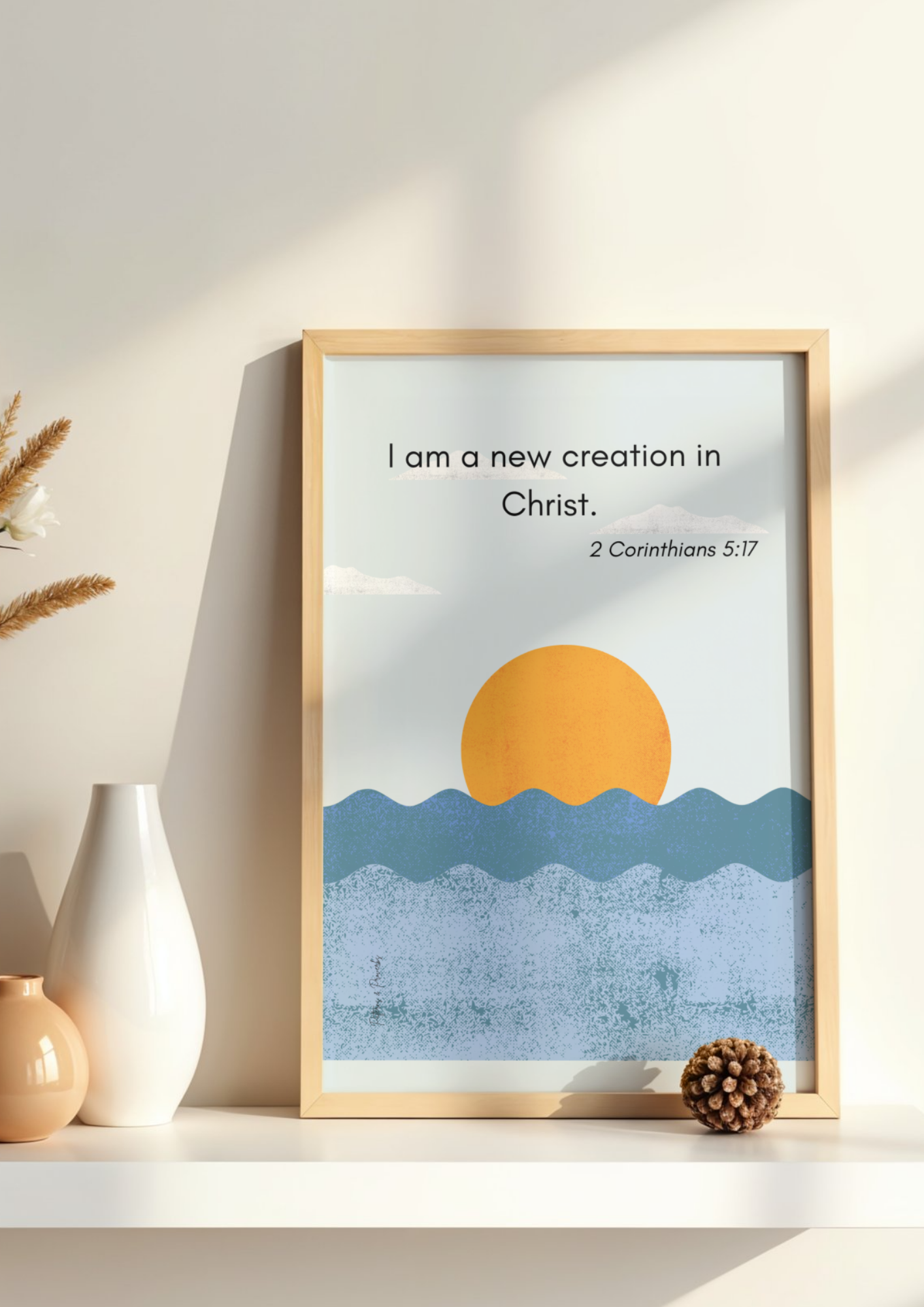 2 Corinthians 5:17-Christians Wall Art-(Unframed)