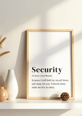 Security-Christian Wall Art (Unframed)