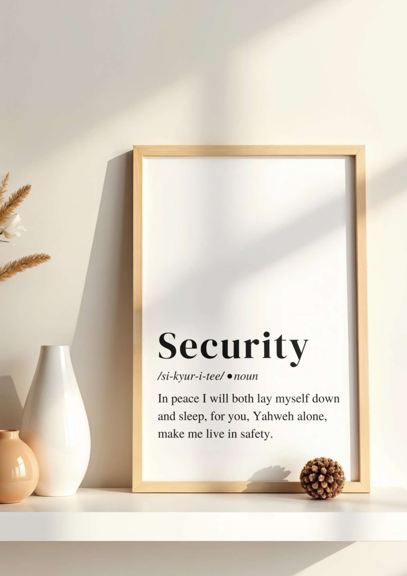 Security-Christian Wall Art (Unframed)