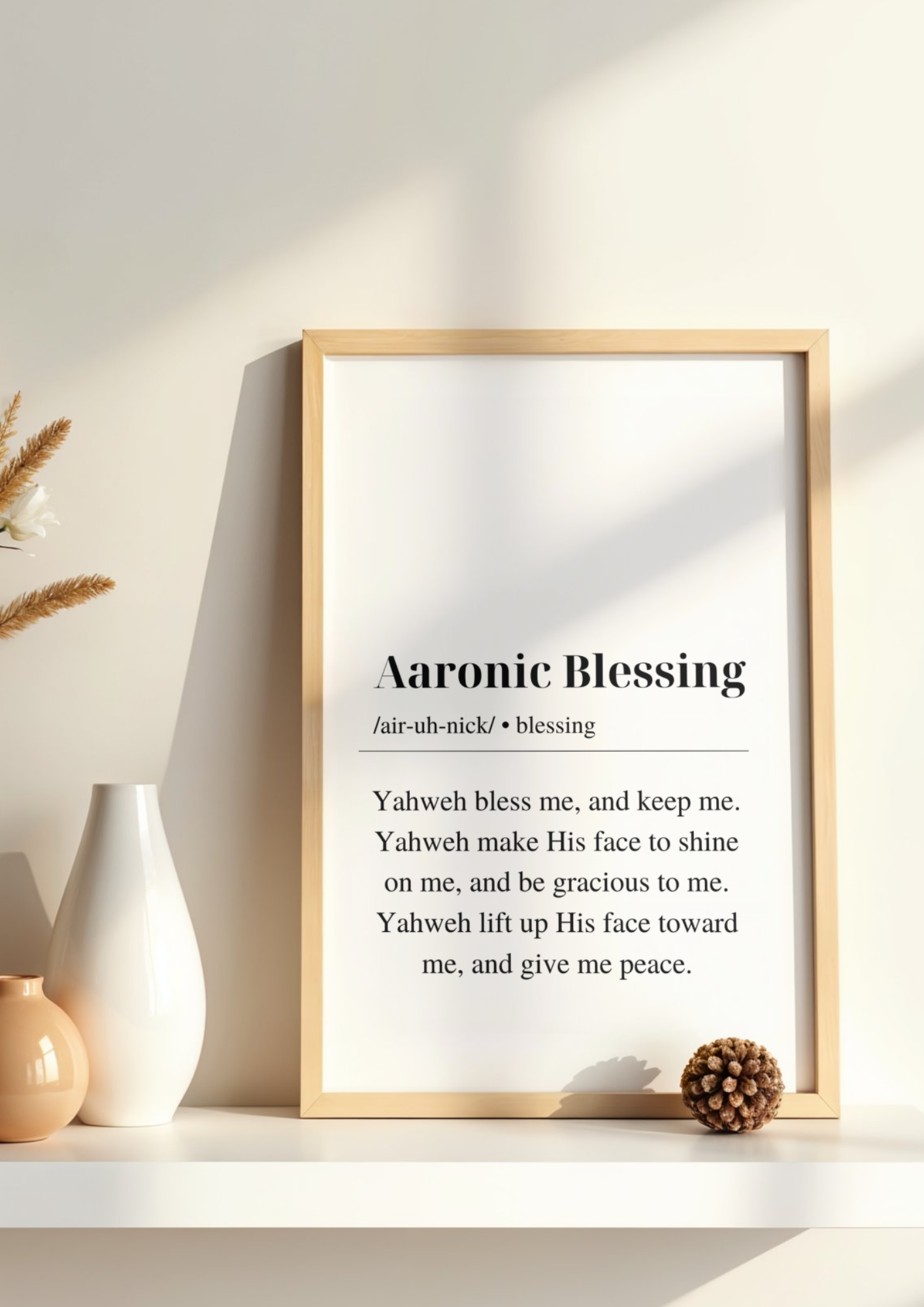 Aaronic Blessing-Christian Wall Art (Unframed)