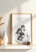 “Family Devotion – Christian Wall Art  (Unframed)”